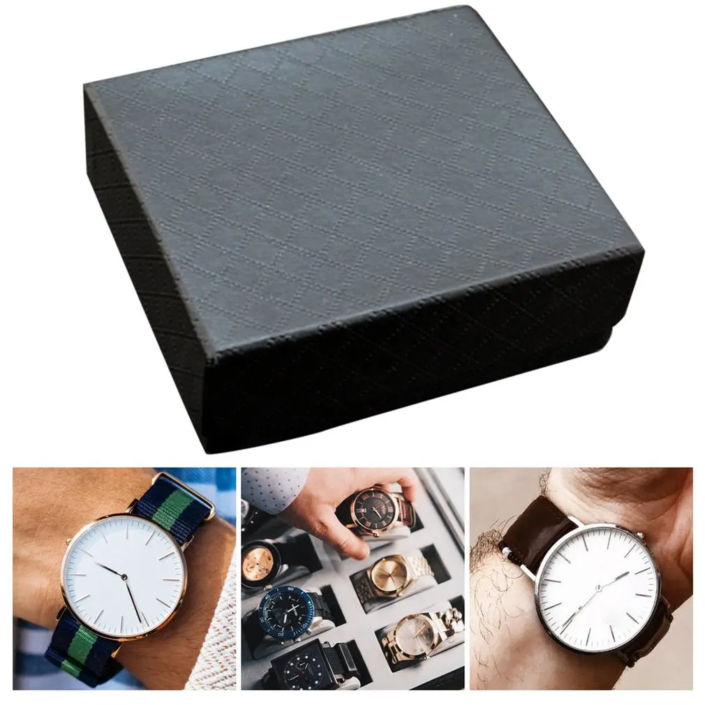 

Pocket Watch Box Gift Box Pocket Watch Chain Necklace Box For Pocket Watch High Quality Wristwatch Box black Container 2019