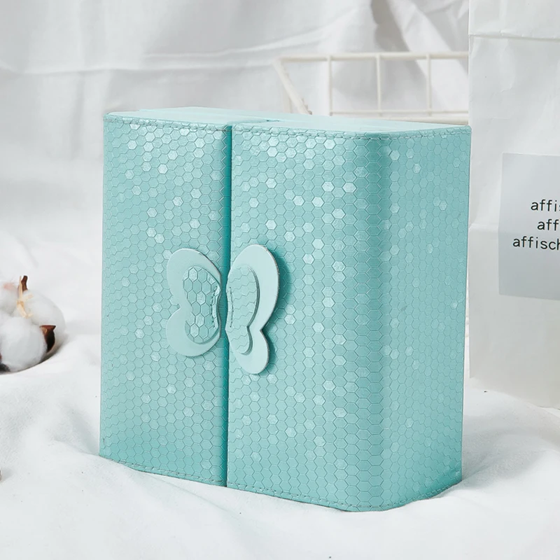 

Casegrace Exquisite Jewelry Storage Box Pu Leather Double Open Makeup Case Fashion Jewelry Packaging Gift Box Casket Organizer