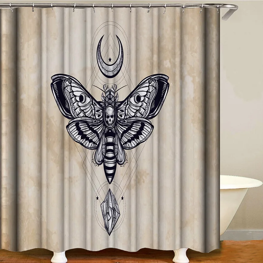butterfly shower curtain bohemian punk waterproof polyester bathroom curtain shower