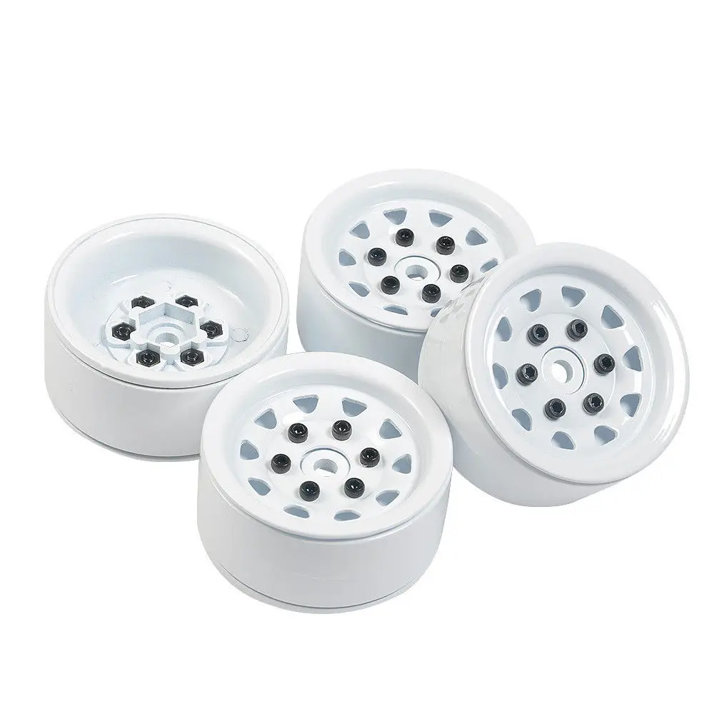 YEAHRUN 4 шт./компл. металла бисером 1/10 RC 1,9 дюймов колёсные диски для SCX10 D90 D110 TRX-4 автомобиля