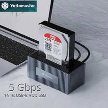 Yottamaster SO5 d'accueil pour disque dur Station16TB USB3.0 5gbps SATA SSD HDD Dock pour 2.5 "/3.5" SSD/HDD avec UASP12V2A SATA III 3.0 