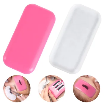 

4 pcs Eyelash Extension Holder Durable Silicone Reusable Grafting Pads Eyelash Holder Lashes Pallet for Home