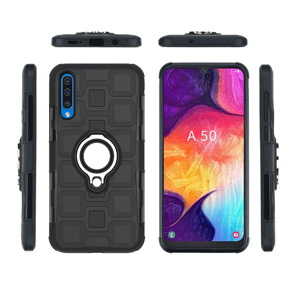 Samsung Phone Case for S10 5G Car Mounted Two-in-One A70 Ice Cube Ring Support Protective Case