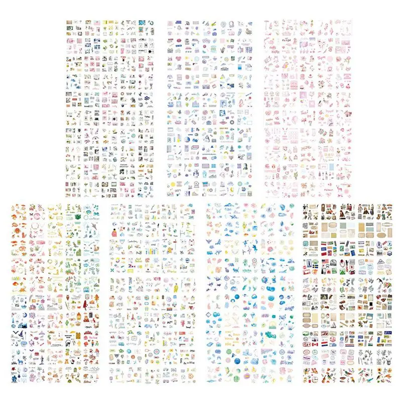 50 листов/коробка подарочный набор Набор стикеров для отдыха Washi клейкая лента коллаж элементы креативная ручной дневник DIY декоративные наклейки