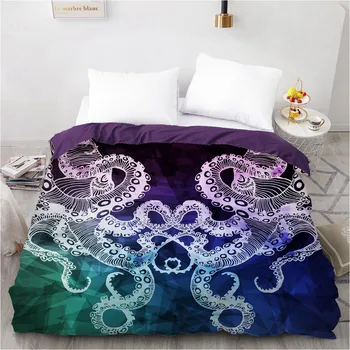 

3D Printed Custom Design Duvet Cover Quilt Comforter Blanket Case Covers Bedding Set Abstract Rock Purple 203x230cm Home Textile