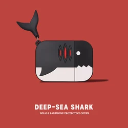 Adorable Cartoon Deep Sea Creature Silicone Case - Airpods Pro (Shark)