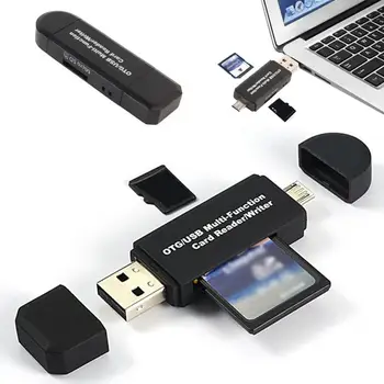 

3 In 1 Type C & micro USB & USB OTG Card Reader High-speed USB2.0 Universal OTG TF/SD for Android Computer Extension Headers