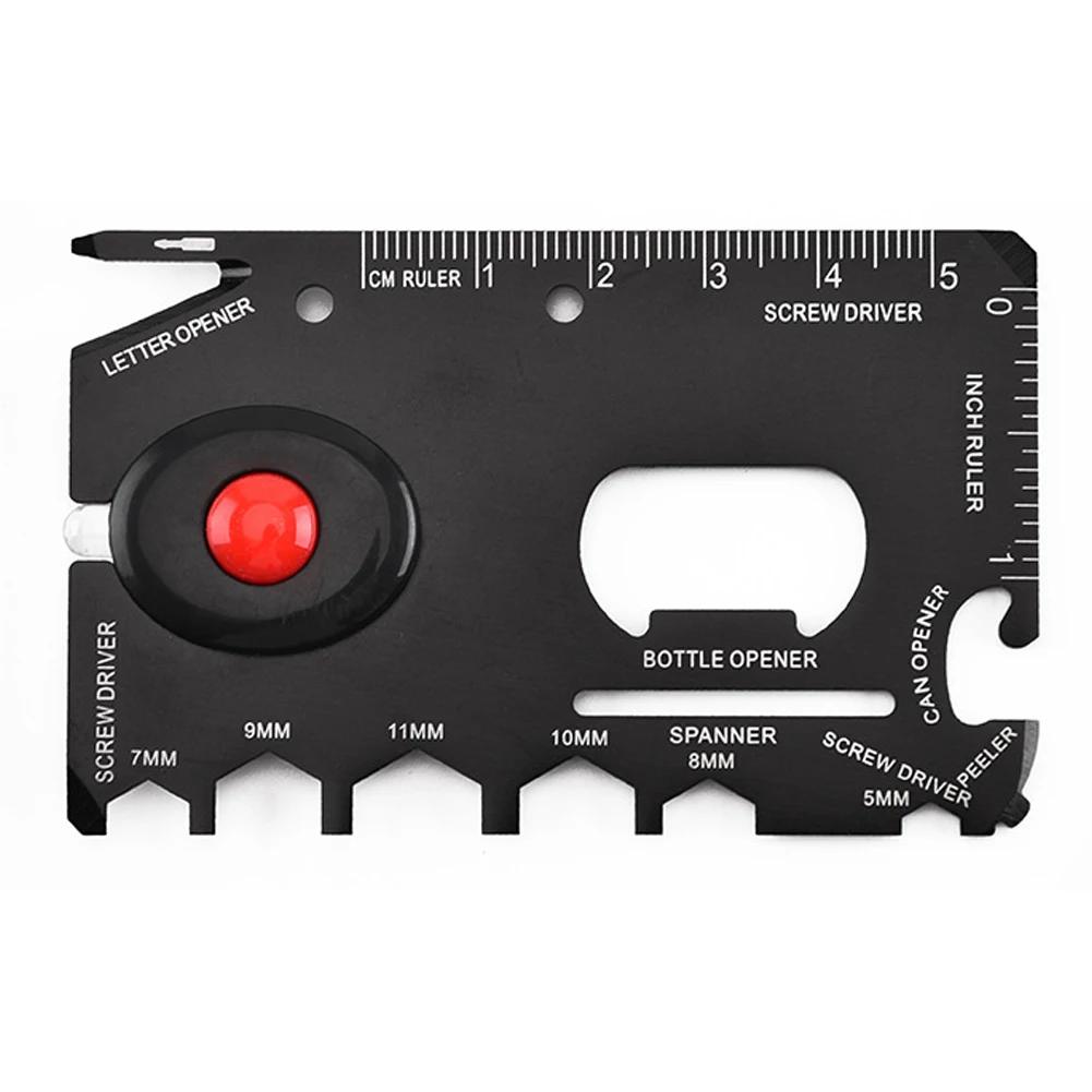 

Multifunction Outdoor Survival Tool Credit Card Sized with LED Light for Camping EDF88
