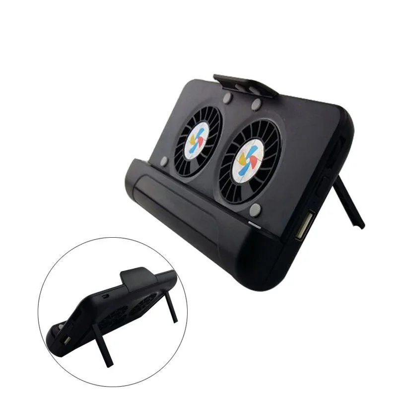 

4 in 1 Portable Cell Phone Cooler Cooling + Power Bank + Double Stand + Gooseneck Stand for Game Movie VH99