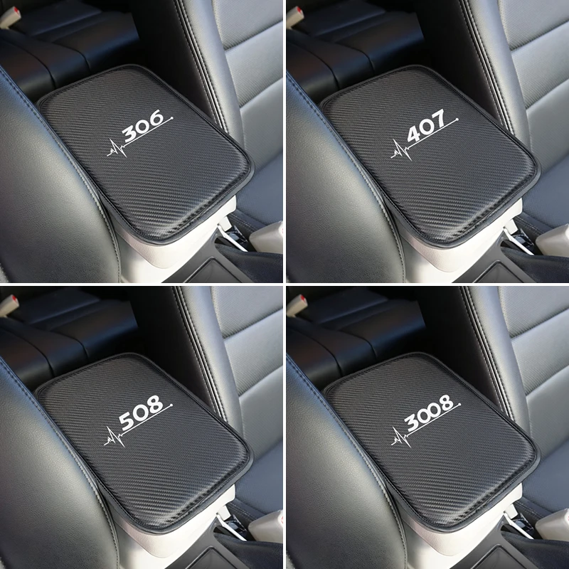 

Car Armrest Pad Covers Storage Protection Cushion for Peugeot 206 207 208 306 307 308 407 408 508 2008 3008 accessories