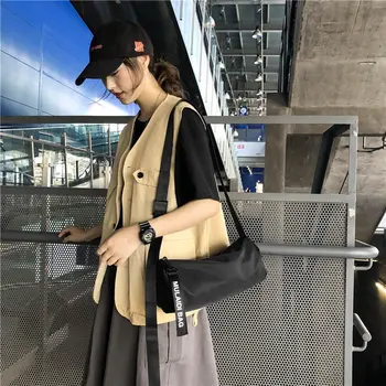 

Men And Women Shoulder Bag Motorcycle Bag Solid Color Street Waterproof Phone Bag