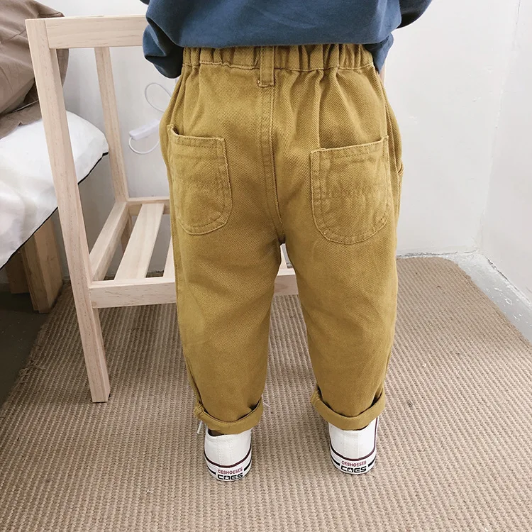 Spring Autumn boys girls 3 colors Cargo Pants kids casual all-match trousers 1-7Y