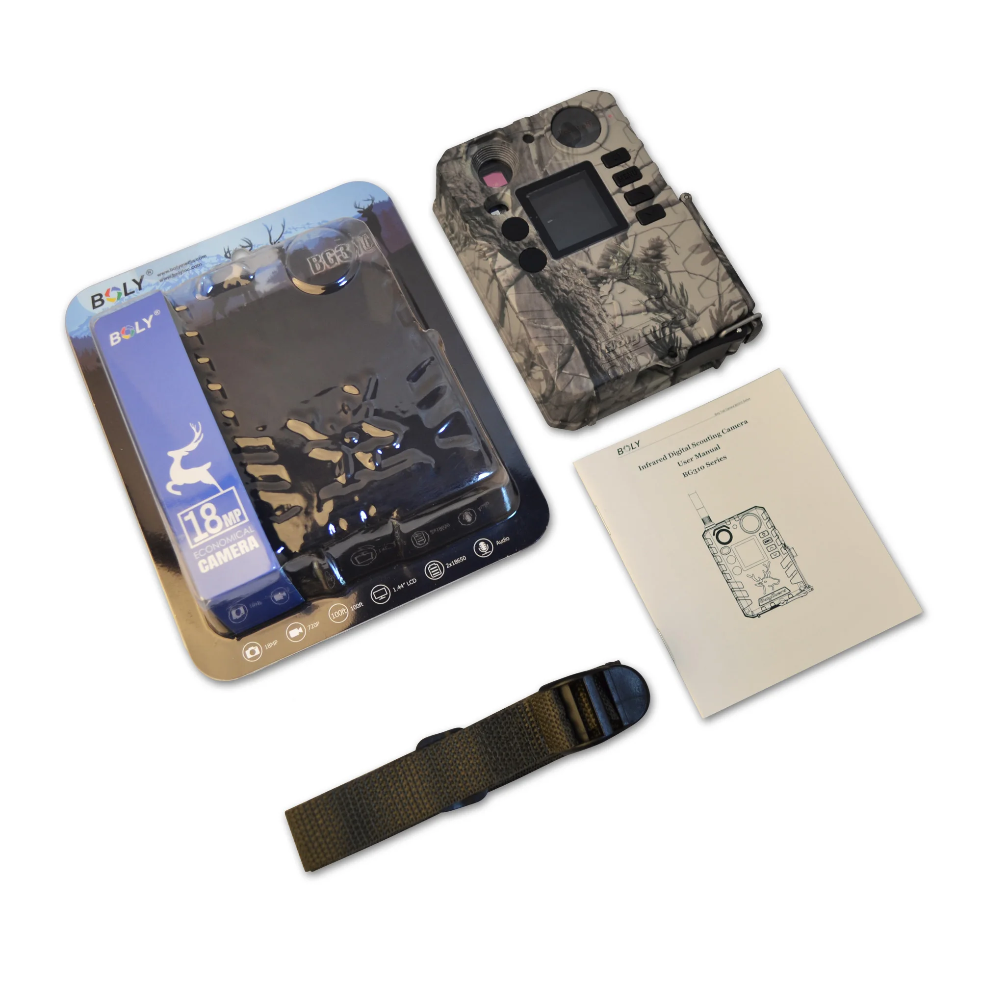 Boly BG310 Using18650 Batteries 27MP 940nm Night Vision LED Low Glow Hunting Camera Photo Trap Trail Camera Support Solar Panel