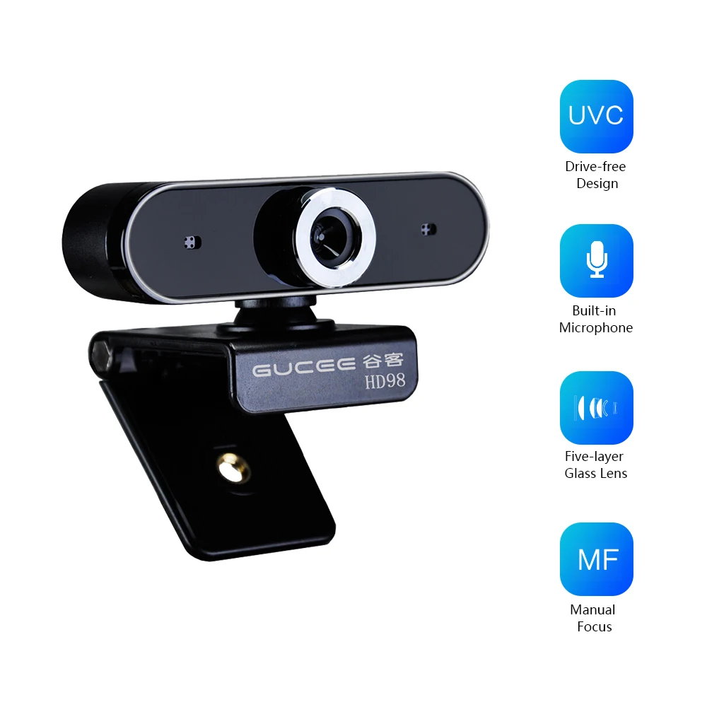 Веб-камера Gucee HD98 480P 1080P USB 12 МП с ручным фокусом | Компьютеры и офис