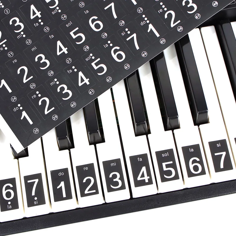 Piano teclado música Nota pegatinas etiquetas Do-Re-Mi-Fa-Sol-La-Si