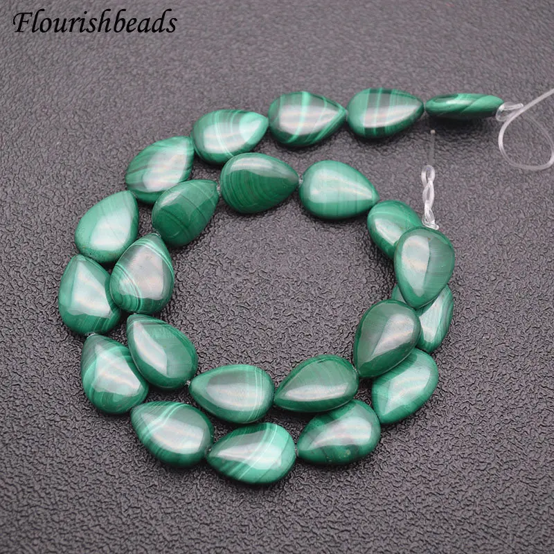 

High Quality Round Water Drop Shape Natural Malachite Loose Beads Green Stone Jewelry Materials 1Strand 8mm 10mm 12mm 14mm