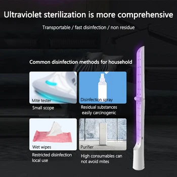 

Ultraviolet Sterilization Lamp Portable Handheld Disinfection Lamp Folding Household Sterilizer UVC Anti- Rod For Underwear