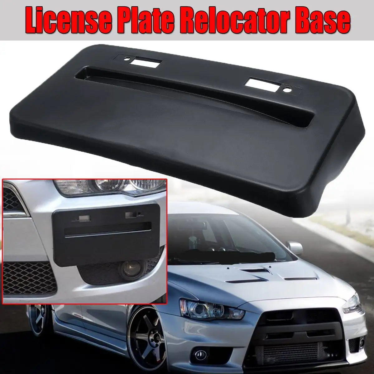 Держатель номерного знака для Mitsubishi Lancer GTS EVO X 2008 2018 черный|Номерной знак| |