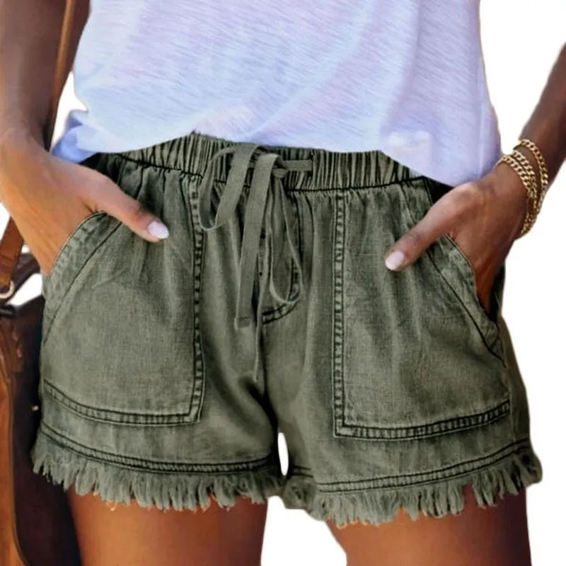 High Waisted Shorts Jeans Plus Size Summer Women's Denim Shorts Large Size XXL For Women Short Pants Women Plus Size 4