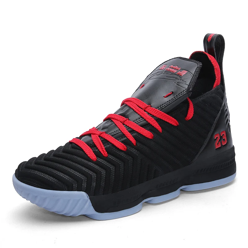 Осенние баскетбольные кроссовки Lebron обувь для мужчин и женщин высокие дышащие Нескользящие баскетбольные Красные кроссовки Мужская Спортивная обувь