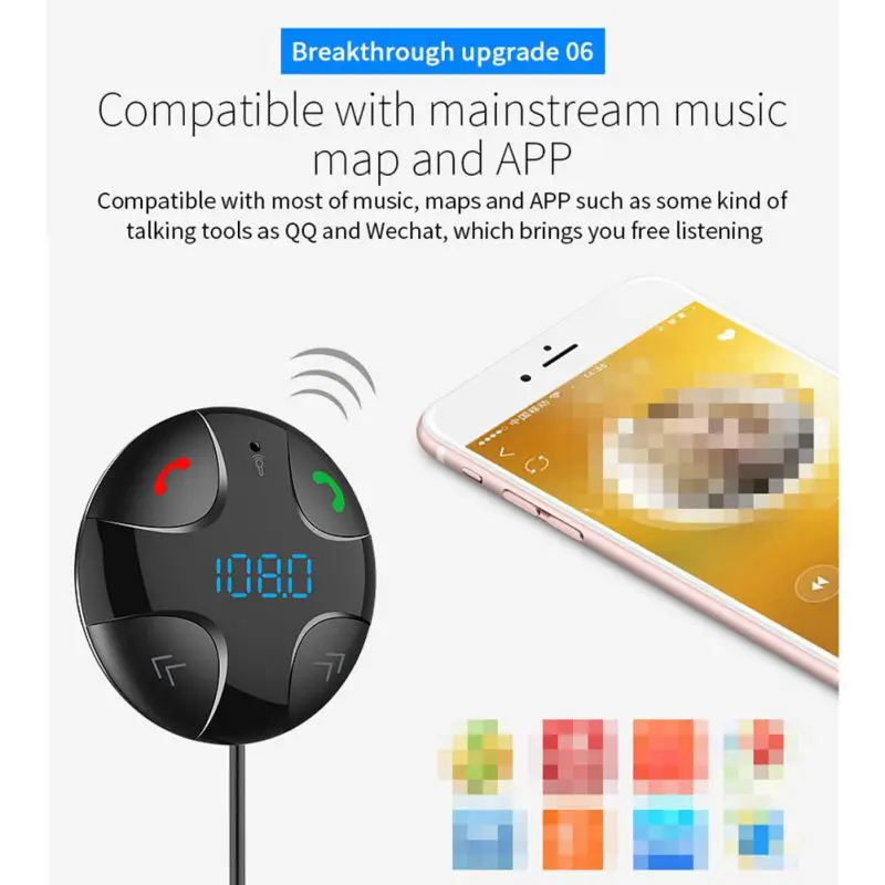 Balight USB Автомобильное зарядное устройство Автомобильный комплект MP3-плеер беспроводной Bluetooth fm-передатчик Поддержка USB Tf карта ЖК-дисплей