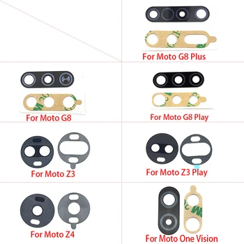 

10Pcs/Lot, Rear Back Camera Glass Lens Cover For Motorola Moto One Vision G8 Plus Z4 Z3 Play With Ahesive Sticker