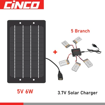 

5V 6W Solar Panel 3.7V 7.4V 11.1V Charge Controller Cable Lipo Battery Charger USB RC Quadcopter XT Plug Adapter Output Toys Car