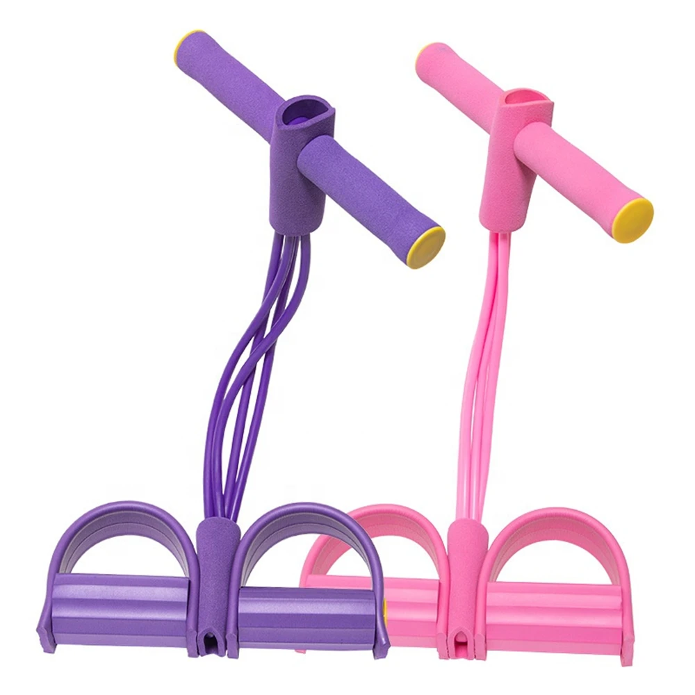 

4 Tube Resistance Bands Exercise Home Fitness Elastic Band For Exercise Training Fitness Gum Pedal Puller Training Equipment