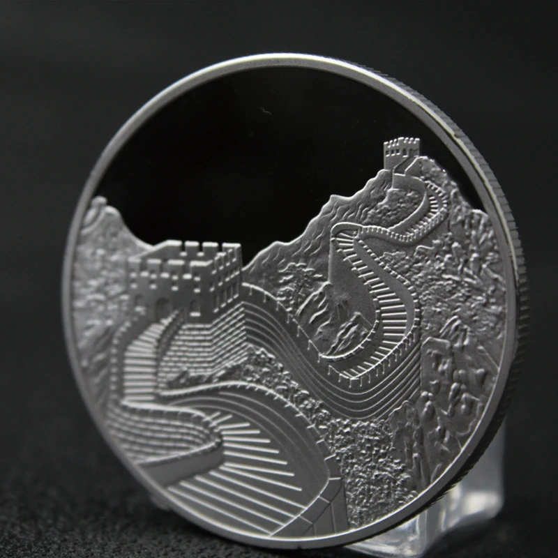 Мир wonder китайский Великая стена храма неба Монета Золото Серебро металлический значок 40 мм сувенир коллекционное украшение монеты