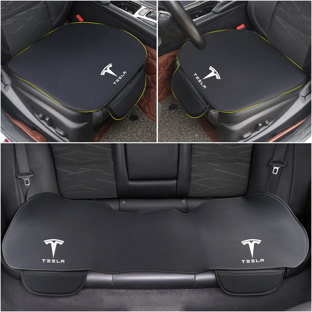 car seat pad cover set driver front rear seat cushion covers for tesla model 3 model s model x model y breathable protector 2020 automobiles seat covers aliexpress