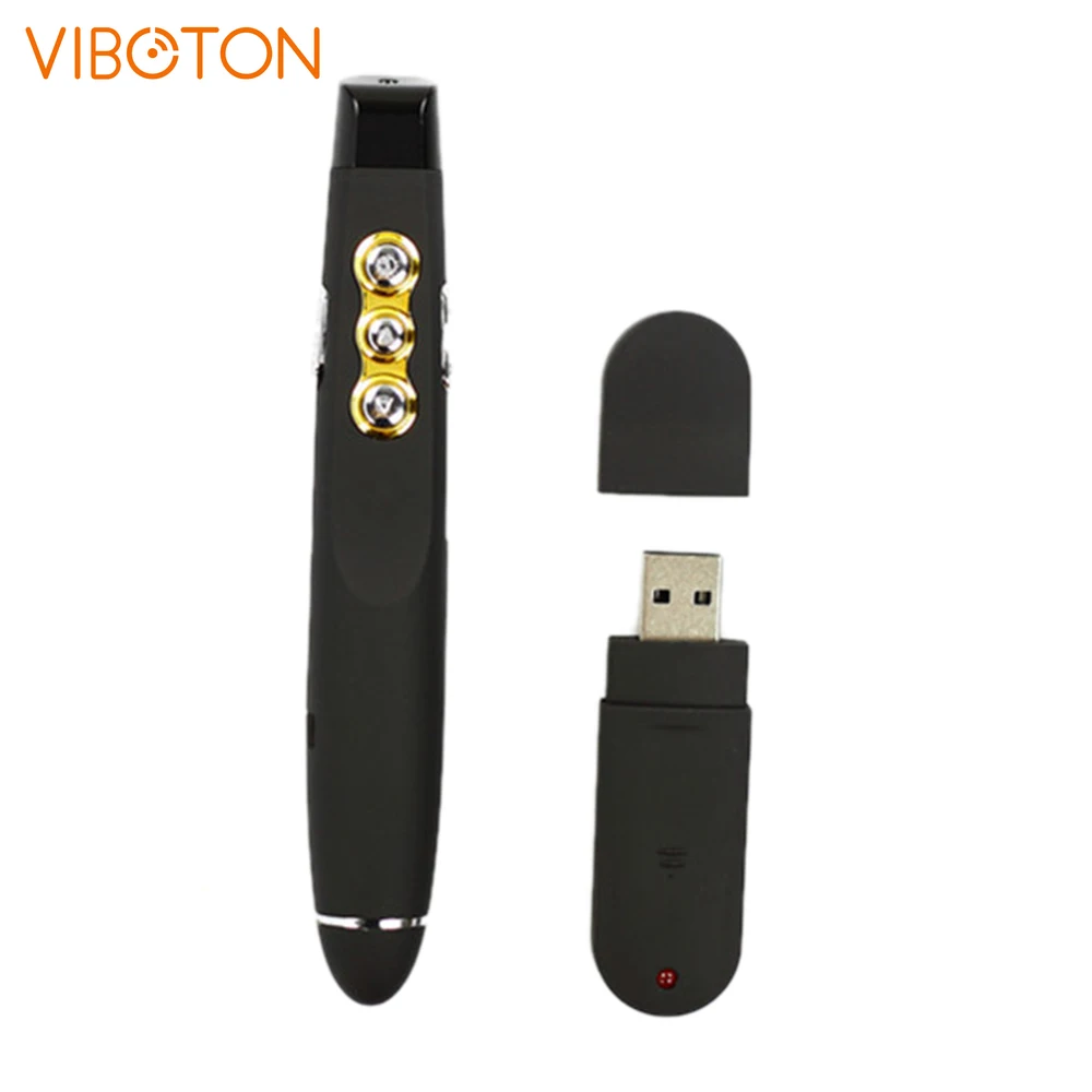 

2.4GHz Wireless Presenter IR Laser Pointers Pen RF Remote Control Page Turning PPT Clicker Presentation