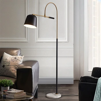 

Nordic creative simple wrought iron decorative floor lamp LED living room dining room bedroom study room floor lamp