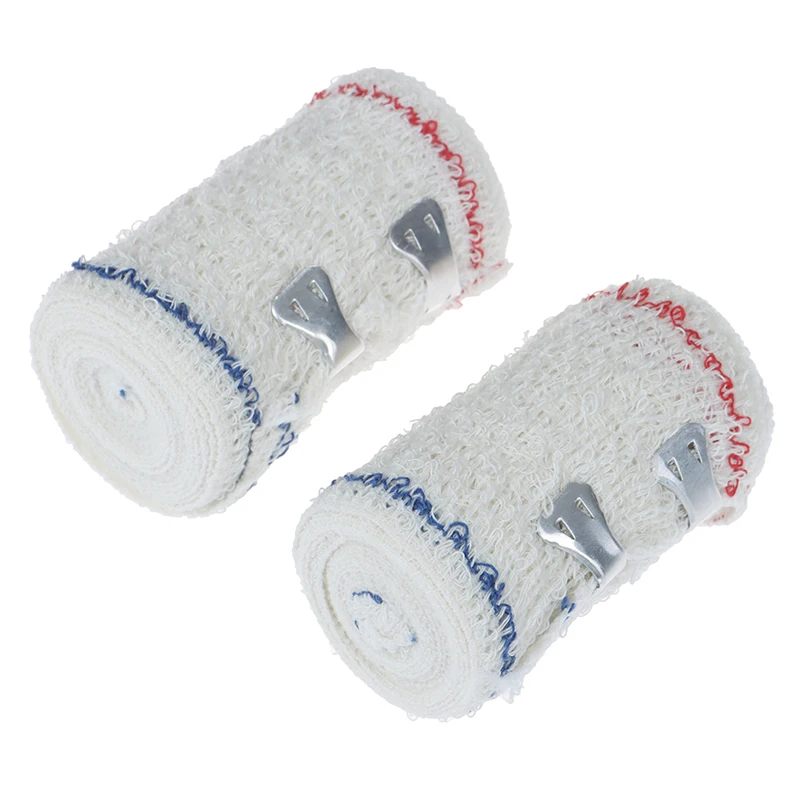 Venda crepé elástica para heridas, vendaje para deportes al aire libre, esguince, 7,5 cm x 4,5 m, 2 rollos