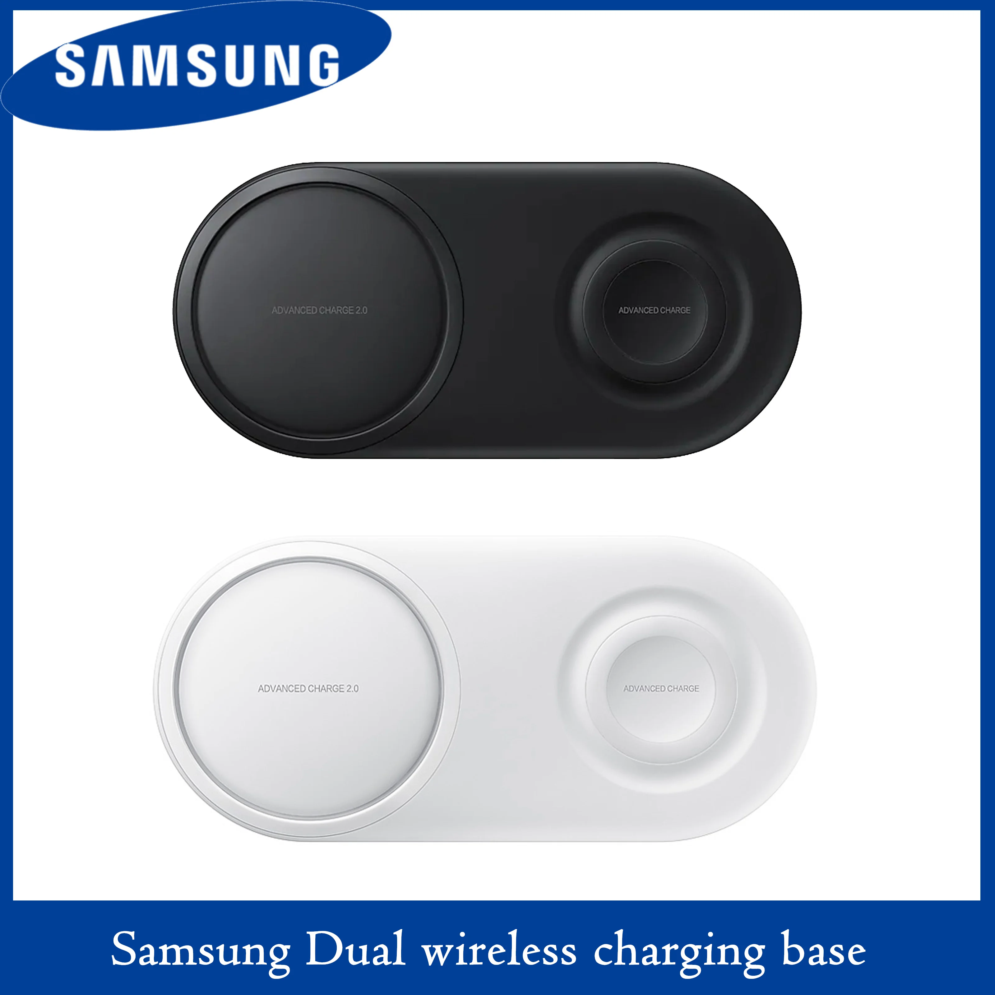 

Samsung Galaxy S10 Wirelss Charger original Dual wireless charging base QC2.0 Quick charge adapter for S9 S8 Note 9 Watch Active