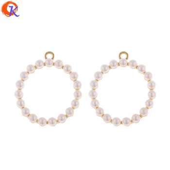 

Cordial Design 50Pcs 30*34MM Jewelry Accessories/DIY Earring Making/Imitation Pearl/Round Ring Shape/Hand Made/Earring Findings