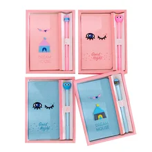 Kawaii Planner Book Set 1 Book+1Gel Pen Ins Cartoon Notebook Gift Set Simple student Note Diary Kawaii stationery Back to School challenges 1 student book
