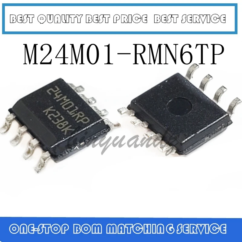10 шт. M24M01-RMN6 M24M01-RMN6TP 24M01RP M24M01 лапками углублением SOP-8