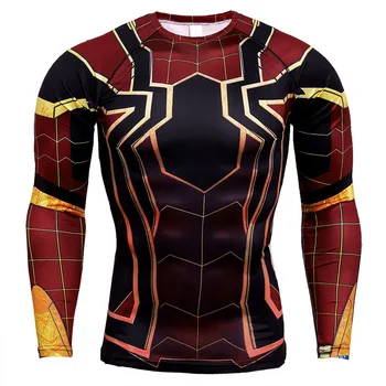 

Summer long-sleeved quick-drying clothes tights unlimited war fitness sports top Marvel long-sleeved T-shirt for men