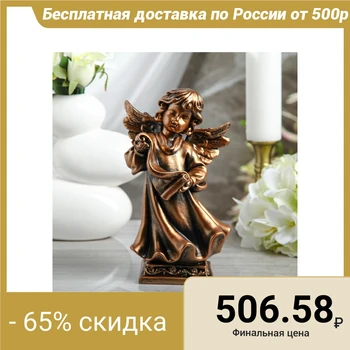 

Figurine "Angel with parchment" bronze color, 23 cm