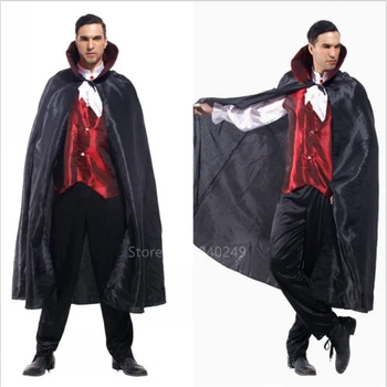 

Vampire Halloween Costume for Men Day of The Dead Role Play Zombie Fancy Disguise Noble Carnival Party Cloak Medieval Cosplay
