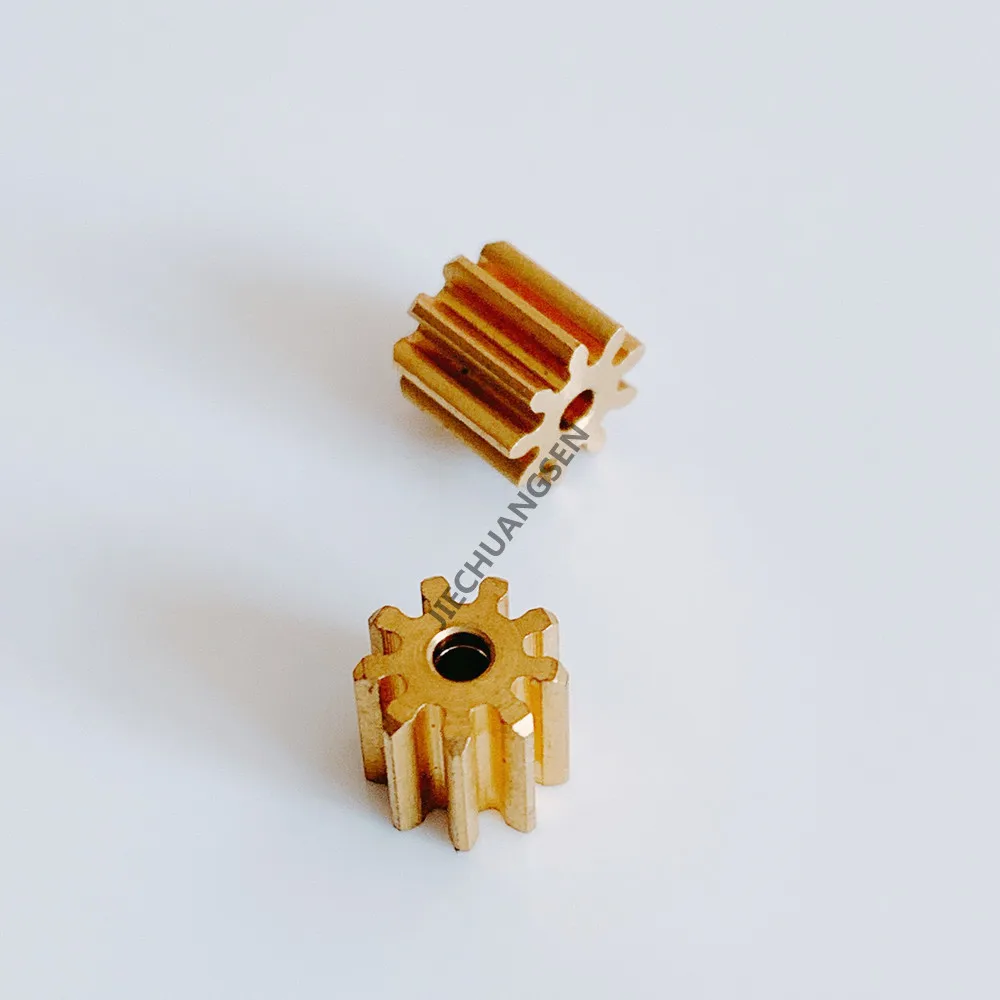 5PCS 0.7M 9T Copper Gear,0.7 Module 9 Teeth Straight Gear For 1.98mm,Thickness 7mm,Outer Diameter 7.7