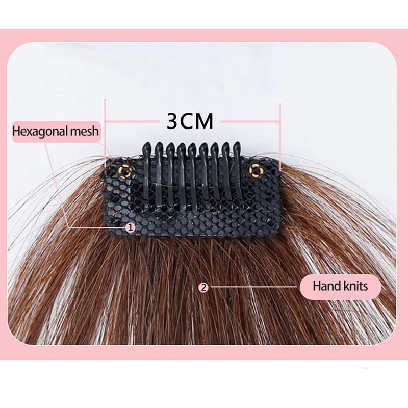 Nova moda 3D bangsInvisible Sem Costura cabecha Cabelo Xuanguang Cabelo Curto Feminino Adulto Mulheres BB Clipe pedacos de Cabelo