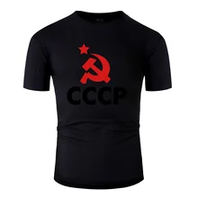Diseños de camiseta de la Unión Soviética cccp para hombres cómica masculina 100% de algodón para niños camiseta para niña Hiphop(China)