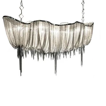 

large modern chanelier LED aluminum chain lamp AC110V 220v home decoration lighting ,long projects lighting