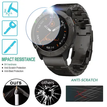 

3PCS Ultra Clear Film Tempered Glass Explosion-Proof Smart Watch band Protective Screen Protector for GARMIN FENIX 6X Pro