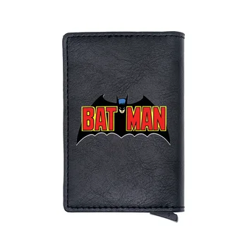 

New Black Fashion Men Batman Digital Printing Leather Card Holder Wallet
