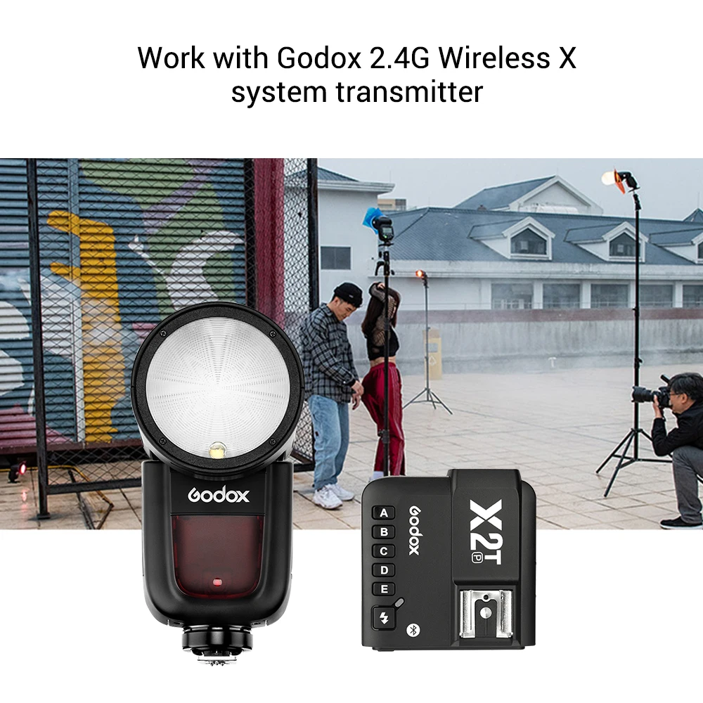 Godox V1P камера вспышка Speedlight круглая головка Вспышка Встроенная 2,4G Беспроводная X система с X2T-P ttl Беспроводная вспышка триггер