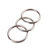 10pcs/lot Stainless Steel Hole Key Ring Key Chain 15/20//25/28/30/32/mm Women Steel Round Split Cute  Keychain Gifts for Men ► Photo 3/6