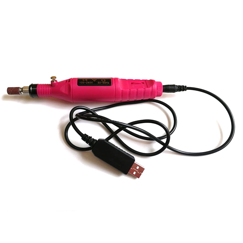 Электрический USB гравер ручка для ногтей мощность сверлильный станок набор инструментов Гель-лак для удаления