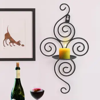 

Modern Art Wall Mounted Candle Holder Originality Simplicity Design Delicate Delicate Metal Geometric Home Decor Candlestick
